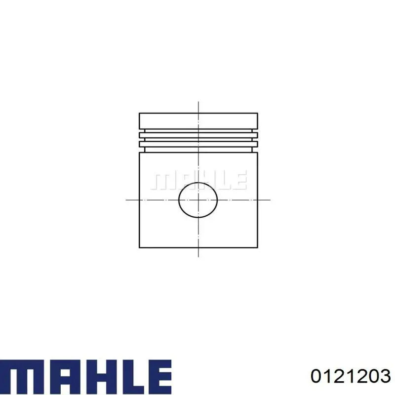 Поршень в комплекті на 1 циліндр, 2-й ремонт (+0,50) 0121203 Mahle Original