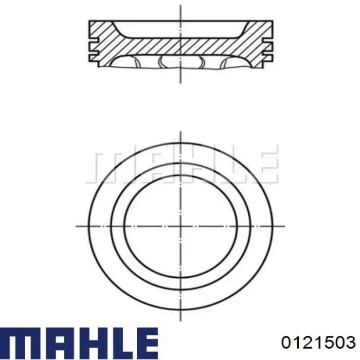 0121503 Mahle Original поршень в комплекте на 1 цилиндр, 2-й ремонт (+0,50)