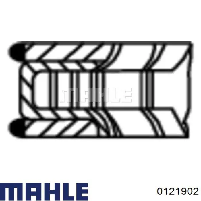 Поршень (комплект на мотор), 1-й ремонт (+0,25) Mahle Original 0121902