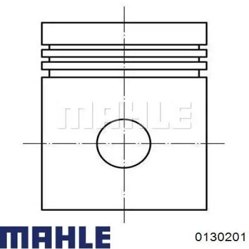 0130201 Mahle Original поршень в комплекте на 1 цилиндр, 2-й ремонт (+0,50)