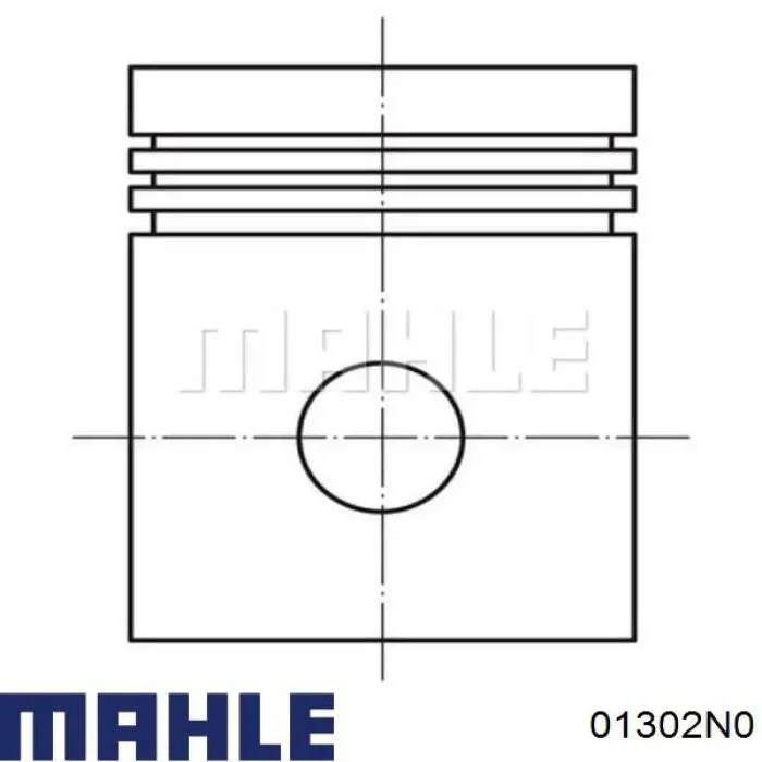 Комплект поршневых колец на 1 цилиндр, стандарт 01302N0 Mahle Original