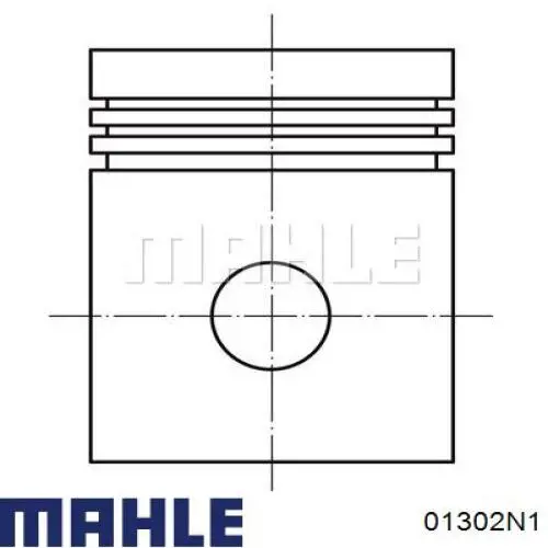Кольца поршневые на 1 цилиндр, 2-й ремонт (+0,50) MAHLE 01302N1