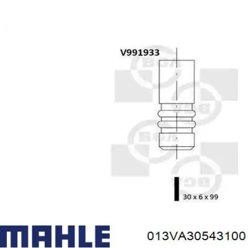 013VA30543100 Mahle Original выпускной клапан