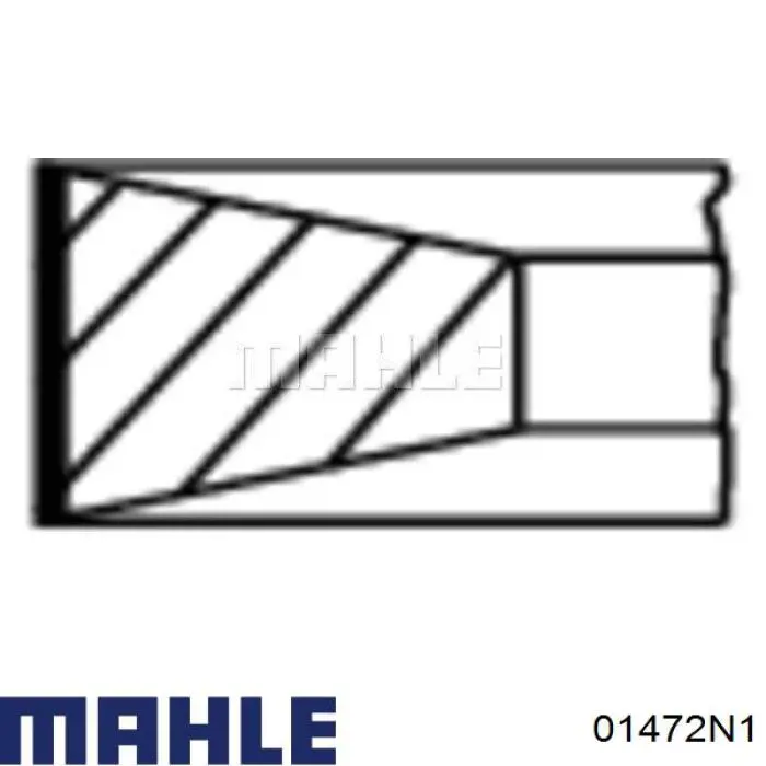 Кольца поршневые комплект на мотор, 2-й ремонт (+0,50) Mahle Original 01472N1