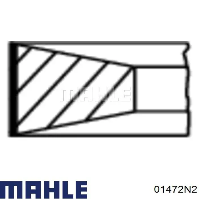 01472N2 Mahle Original кольца поршневые комплект на мотор, 4-й ремонт (+1,00)