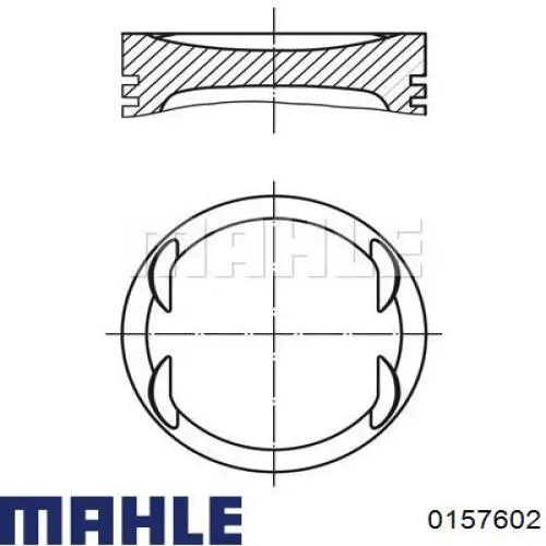 0157602 Knecht-Mahle поршень в комплекте на 1 цилиндр, 2-й ремонт (+0,50)