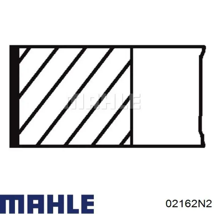 Кольца поршневые на 1 цилиндр, 2-й ремонт (+0,50) MAHLE 02162N2