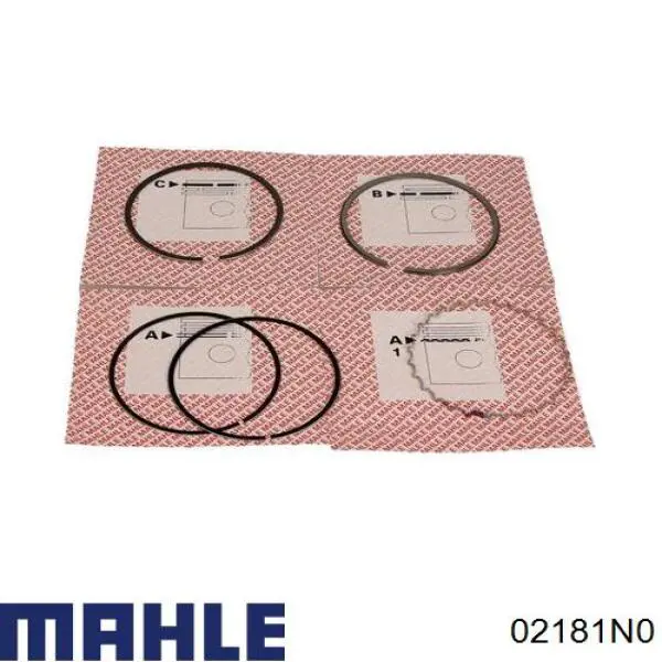 02181N0 Mahle Original Поршневые кольца на 1 цилиндр, STD