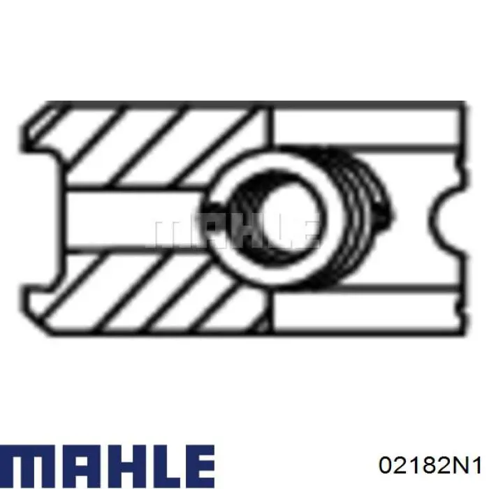Кольца поршневые на 1 цилиндр, 2-й ремонт (+0,50) MAHLE 02182N1