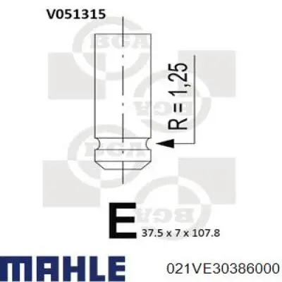 Válvula de admisión 021VE30386000 Mahle Original