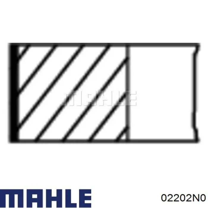02202N0 Mahle Original Поршневые кольца на 1 цилиндр, STD