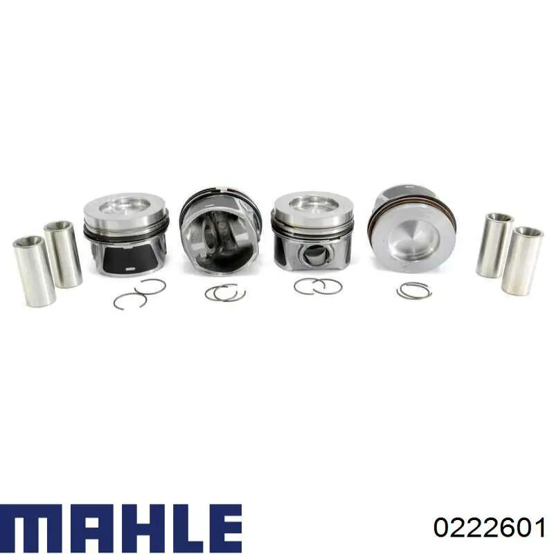 Pistón completo para 1 cilindro, cota de reparación + 0,50 mm 0222601 Mahle Original