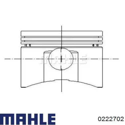 022 27 02 Mahle Original поршень в комплекте на 1 цилиндр, 2-й ремонт (+0,50)