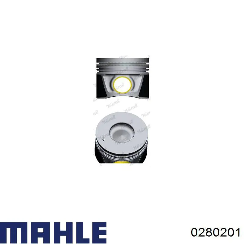 Купить 0280201 Mahle Original Поршень в комплекте на 1 цилиндр, 1-й ремонт (+0,25)