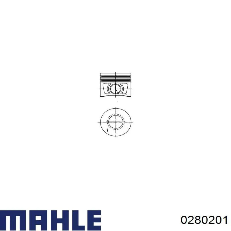 Поршень в комплекте на 1 цилиндр, 1-й ремонт (+0,25) 0280201 Mahle Original