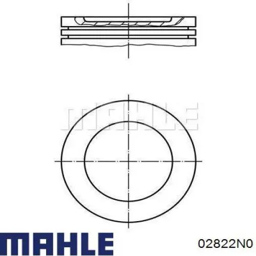 Купить 02822N0 Mahle Original Комплект поршневых колец на 1 цилиндр, стандарт