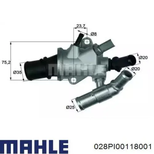 028PI00118001 Mahle Original pistão do kit para 1 cilindro, 1ª reparação ( + 0,25)