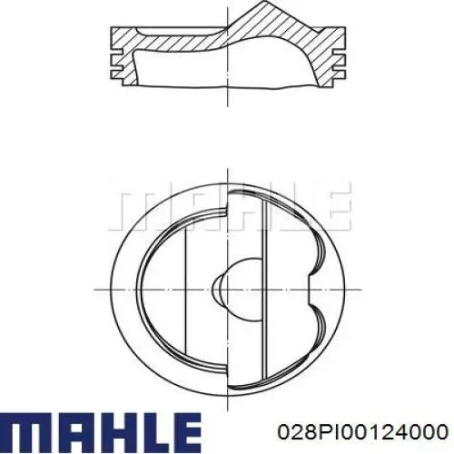 028PI00124000 Mahle Original Поршень в комплекте на 1 цилиндр, STD