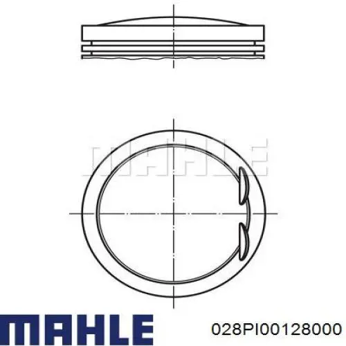 028PI00128000 Mahle Original pistão do kit para 1 cilindro, std