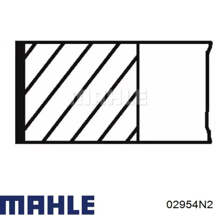 Кольца поршневые на 1 цилиндр, 4-й ремонт (+1,00) MAHLE 02954N2