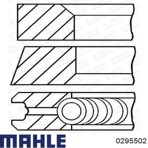 029 55 02 Mahle Original поршень в комплекте на 1 цилиндр, 4-й ремонт (+1,00)