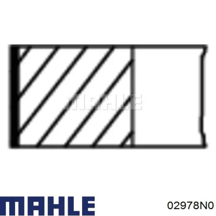 Комплект поршневых колец на 1 цилиндр, стандарт 02978N0 Mahle Original