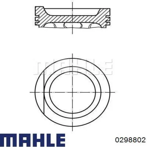 029 88 02 Knecht-Mahle поршень в комплекте на 1 цилиндр, 2-й ремонт (+0,50)