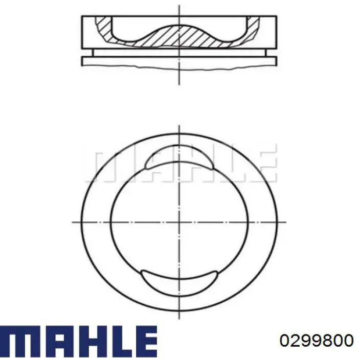Поршень на 1 цилиндр 0299800 Mahle Original
