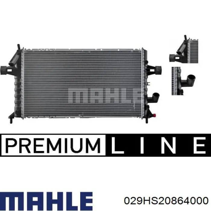 029 HS 20864 000 Mahle Original вкладыши коленвала коренные, комплект, стандарт (std)