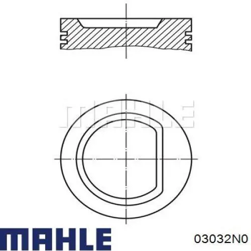 Кільця поршневі комплект на мотор, STD. 03032N0 Mahle Original