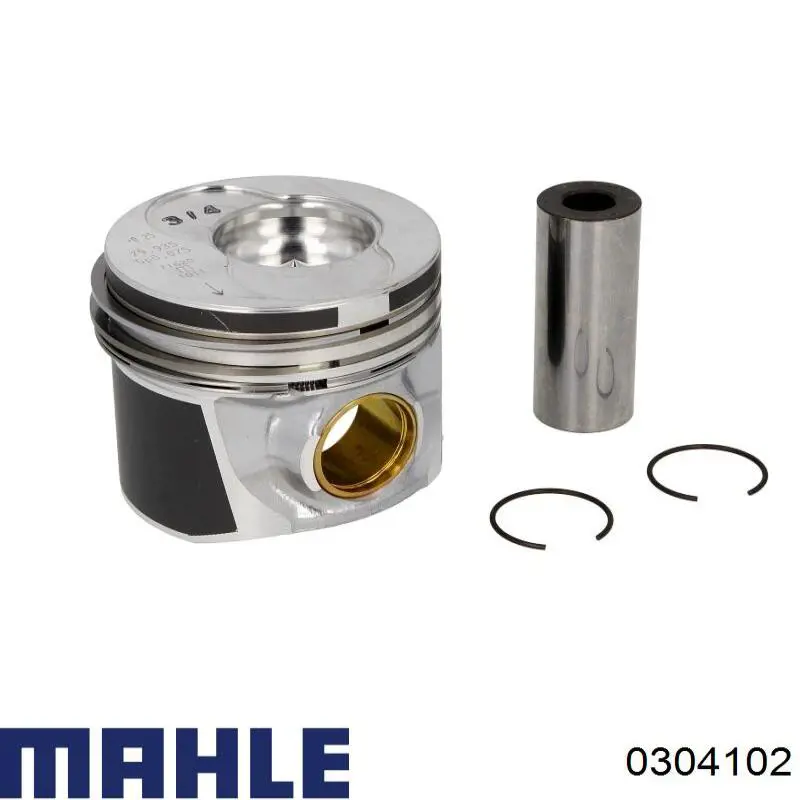 304102 Mahle Original поршень в комплекте на 1 цилиндр, 2-й ремонт (+0,50)