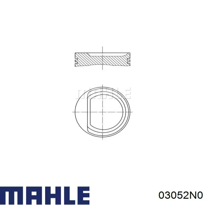 03052N0 Knecht-Mahle кольца поршневые на 1 цилиндр, std.