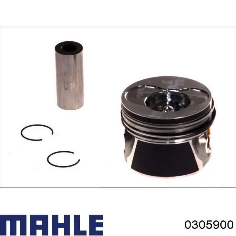 Pistón completo para 1 cilindro, STD 0305900 Mahle Original