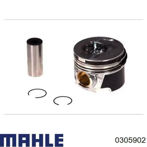 Поршень в комплекте на 1 цилиндр, 2-й ремонт (+0,50) Mahle Original 0305902