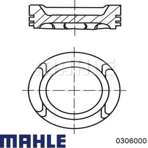 0306000 Mahle Original Поршень в комплекте на 1 цилиндр, STD