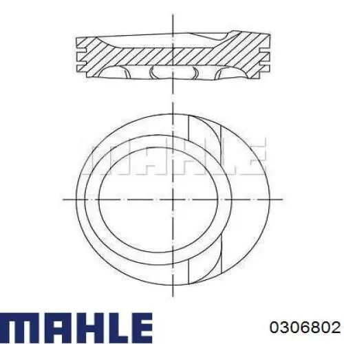 030 68 02 Mahle Original поршень в комплекте на 1 цилиндр, 4-й ремонт (+1,00)
