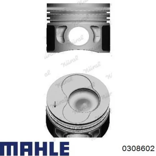 0308602 Mahle Original Поршня, 2-й ремонт