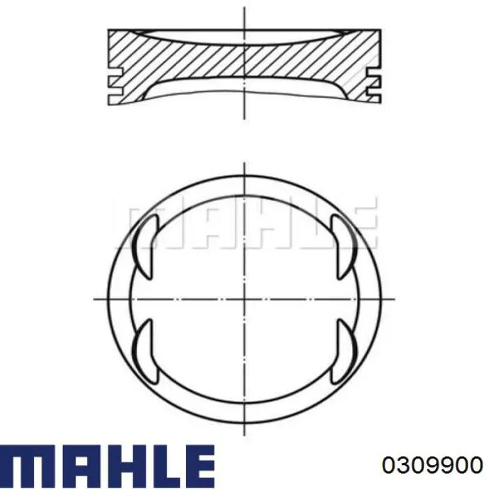 0309900 Mahle Original поршень в комплекте на 1 цилиндр, std