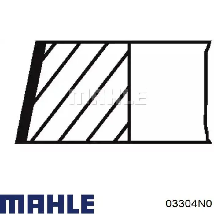 Комплект поршневых колец на 1 цилиндр, стандарт 03304N0 Mahle Original