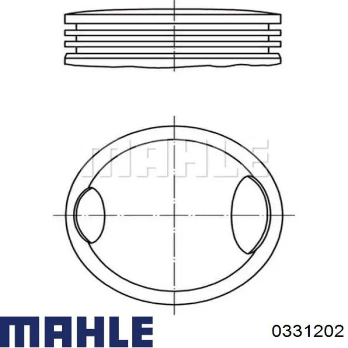0331202 Mahle Original поршень в комплекте на 1 цилиндр, 2-й ремонт (+0,50)