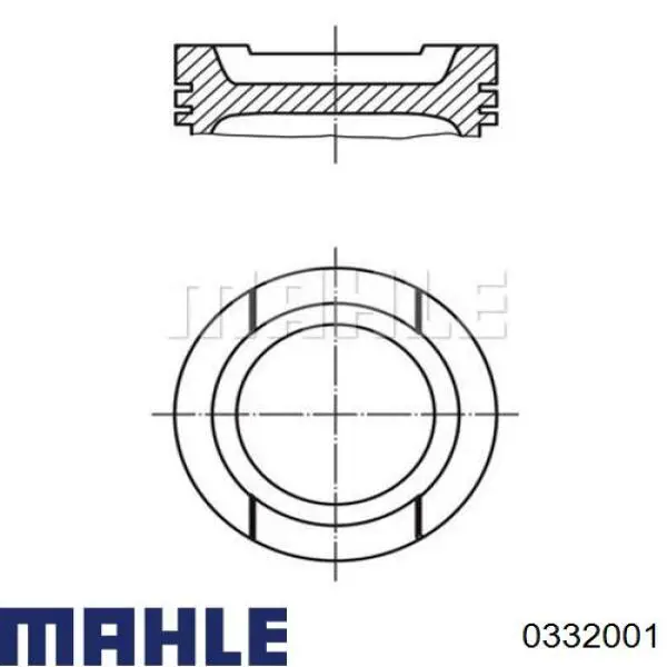 033 20 01 Mahle Original поршень в комплекте на 1 цилиндр, 2-й ремонт (+0,50)