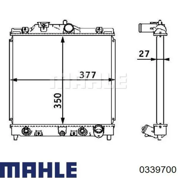 0339700 Mahle Original Поршень в комплекте на 1 цилиндр, STD