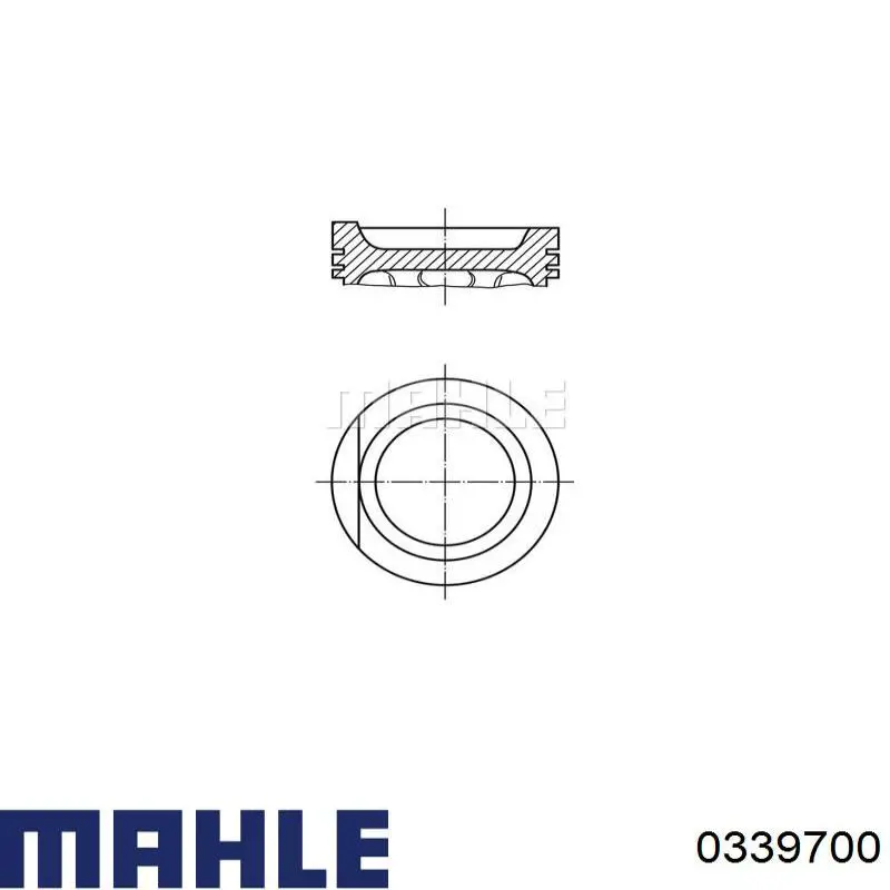 Поршень на 1 цилиндр 0339700 Mahle Original