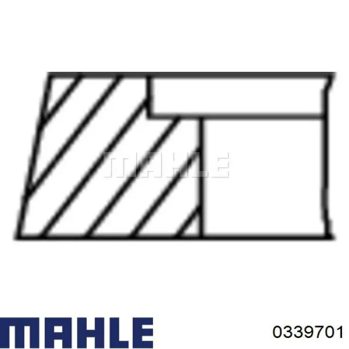 Купить 0339701 Mahle Original Поршень в комплекте на 1 цилиндр, 1-й ремонт (+0,25)