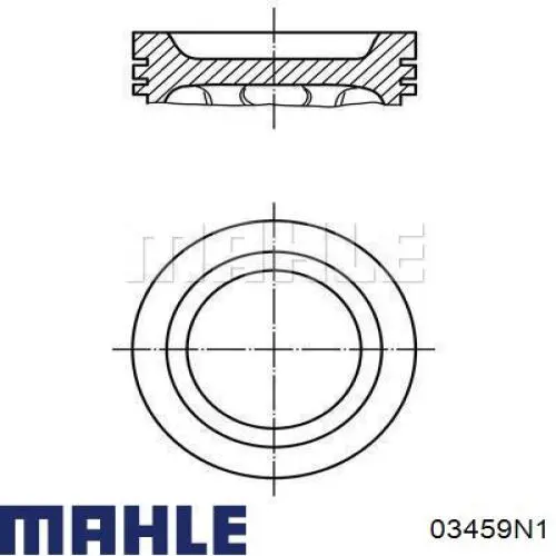 03459N1 Mahle Original кольца поршневые на 1 цилиндр, 2-й ремонт (+0,50)