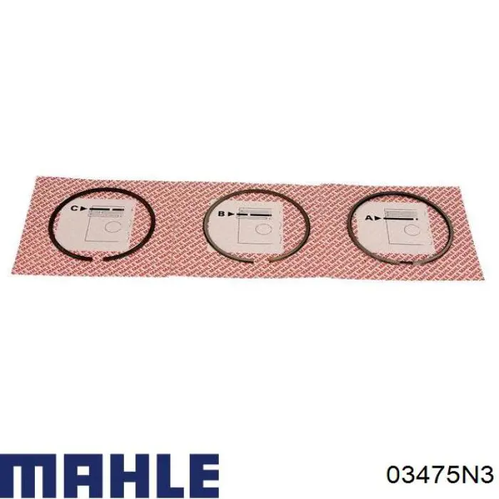 03475N3 Mahle Original кольца поршневые на 1 цилиндр, 4-й ремонт (+1,00)