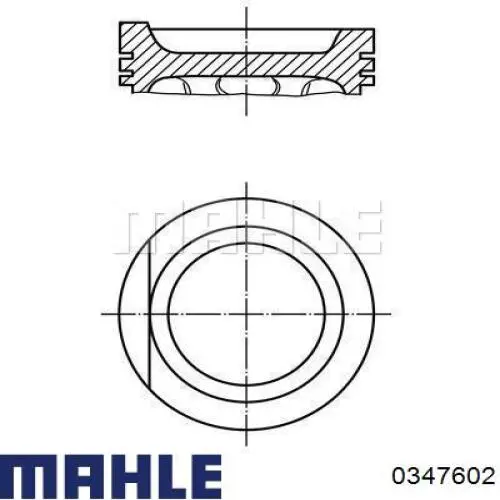 034 76 02 Mahle Original поршень в комплекте на 1 цилиндр, 2-й ремонт (+0,50)