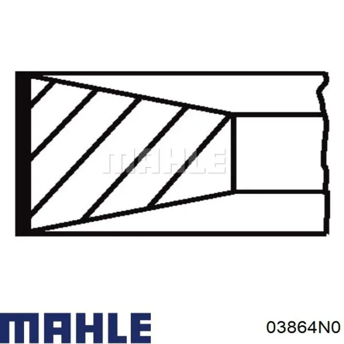 03864N0 Mahle Original anéis do pistão para 1 cilindro, std.