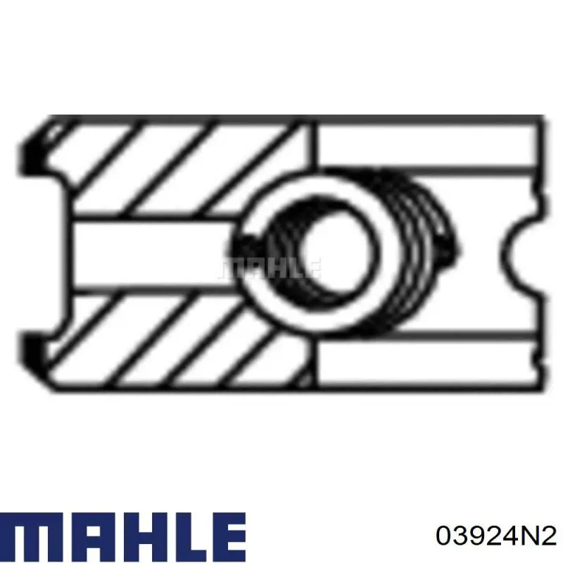 Кольца поршневые на 1 цилиндр, 3-й ремонт (+0,75) Mahle Original 03924N2
