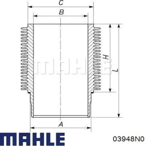 Комплект поршневых колец на 1 цилиндр, стандарт 03948N0 Mahle Original